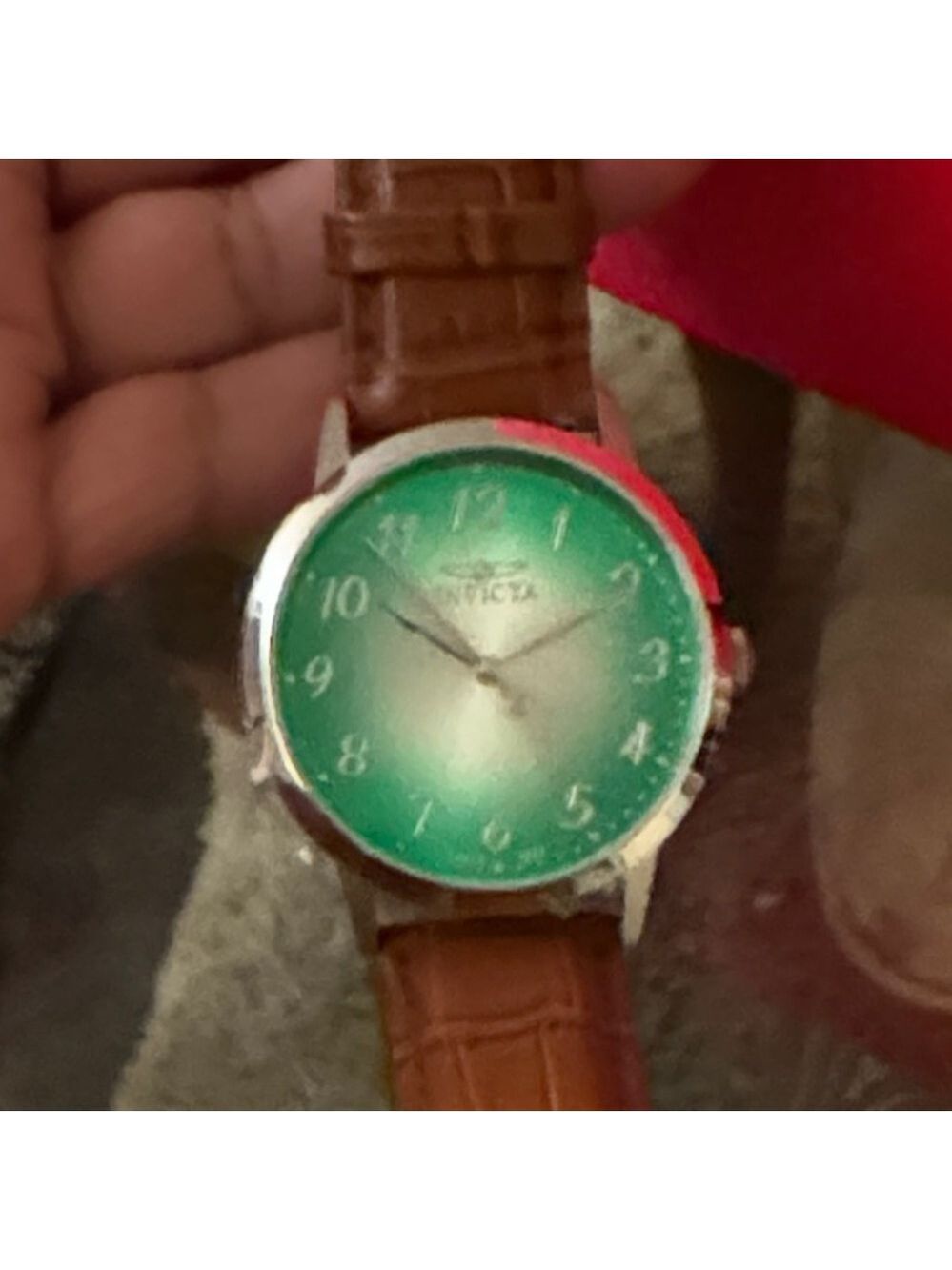Invicta Celestial Quartz 43mm Dial with Chestnut Leather Strap MRSP $170 - Picture 2 of 15